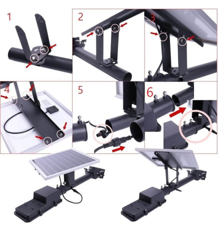Réverbère LED 100W SOLAIRE  ECO  SANAN Programmable