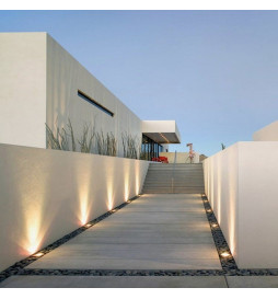 Indbygget IP65 gulvesokkel til GU10 IP65