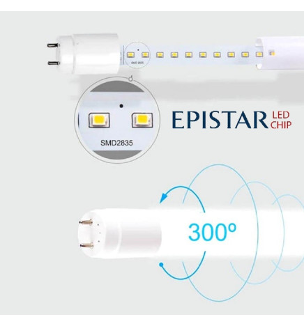 LED-lysrör MAX 13W Glas 90cm 300º - HÖG LJUSSTYRKA