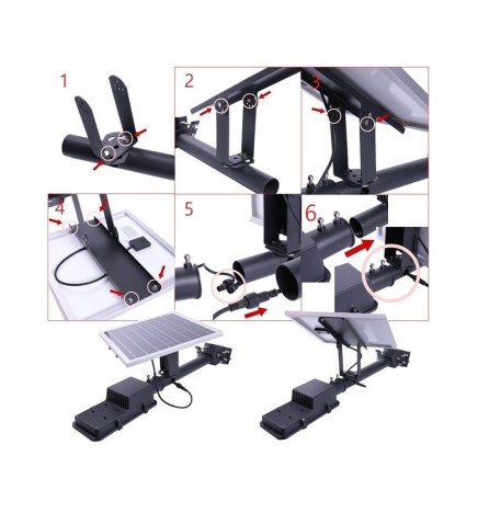 Farola LED 200W SOLAR ECO SANAN Programable
