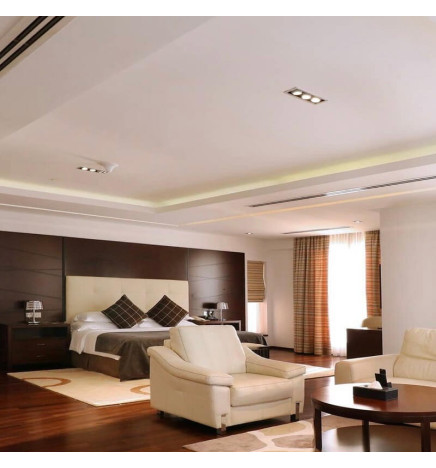 Triple justerbar sort ramme til AR111