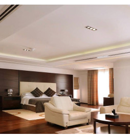 Trippel justerbar vit ram för AR111