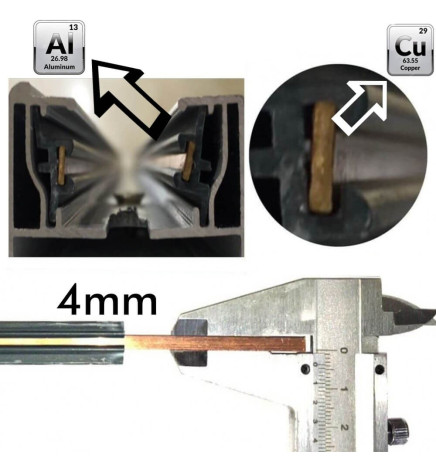 yksivaiheinen kisko 2 metriä VAHVISTETTU LED-kiskopisteille