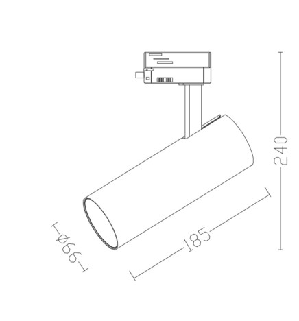 LED-kiskovalaisin 30W BERNA musta kromi yksivaiheinen DOB-ohjain