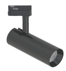 Spot LED  BERNA Chrome Noir pour rail Monophasé DOB Driverless 30W - 24°  Dimmable