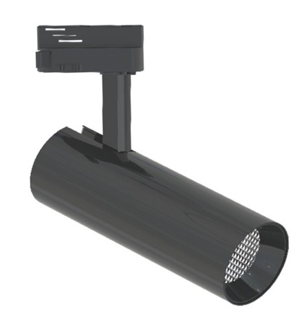 Foco LED 30W BERNA Cromo Negro para Carril Monofásico  DOB Driverless 24º