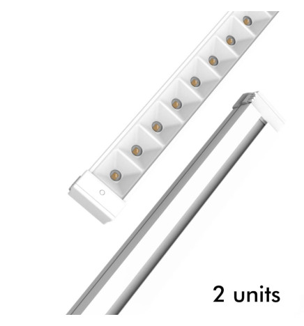 LED-lineaarinen kohdevalaisin 28W - HALLE DYNAMICS - teknisille katoille - paketti 2 kpl.