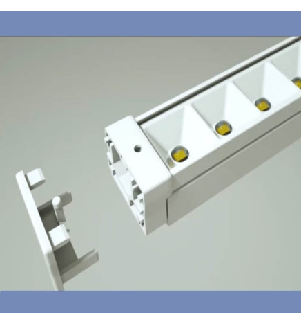 28W Turner Linear Bar  LED - HALLE DYNAMICS - UGR19 - for Technical Ceilings - Pack 2 units