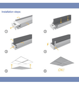 LED  Linearstrahler 28W - HALLE DYNAMICS - UGR19 - für technische Decken - Pack 2 Stück