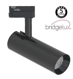 Foco LED 30W BERNA Chrome Preto para Calha Monofásico  DOB Driverless 24º