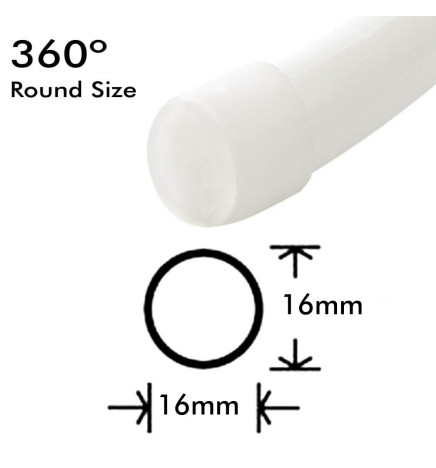 LED Neon Flex Lichtschlauchrolle RUND 220V 25m 16mm - 9,6W/m - Grün