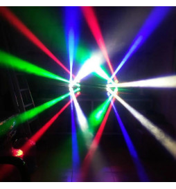 Moving Head Spot LED 30w BOSTON   Weiß + 7 Farben - 7 feste Gobos - DMX