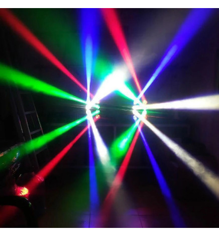 30w LED Mobile Head Spotlight BOSTON White + 7 Colors - 7 Fixed Gobos