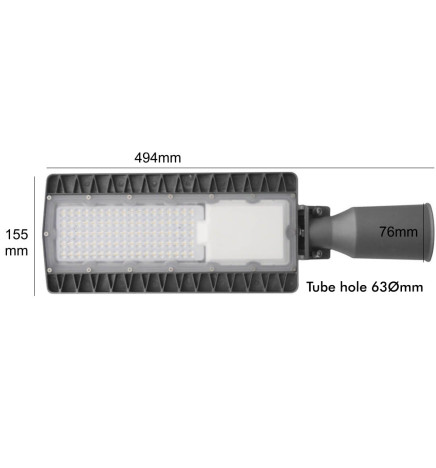 LED gatelys 60W HALLEY BRIDGELUX Chip 140lm/W