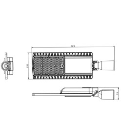 Farola LED 100W HALLEY BRIDGELUX Chip 140lm/W