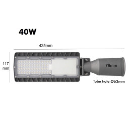 LED gadebelysning 40W HALLEY BRIDGELUX Chip 140lm / W