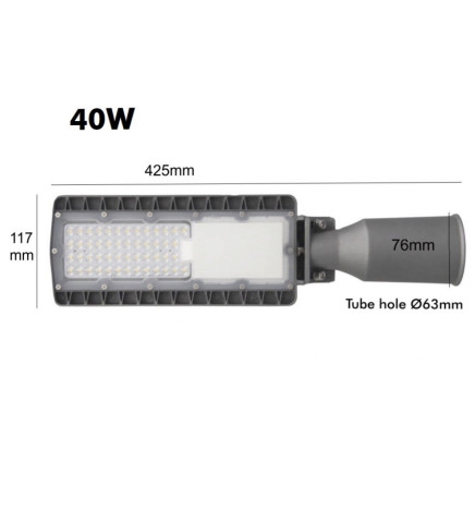 40W LED Streetlight 40W HALLEY BRIDGELUX Chip 140lm/W