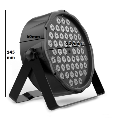 Projecteur LED PAR 54W AUSTIN RGBW DMX