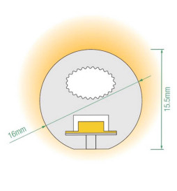 Neón LED CIRCULAR Flexivel 220V Bobina  25m 16mm  - 9,6W/m - 3000K-4000K-6000K