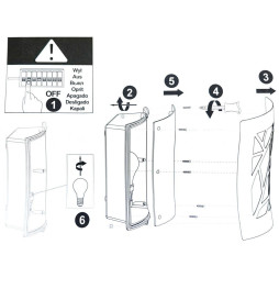 LED-vägglampa CAEN E27
