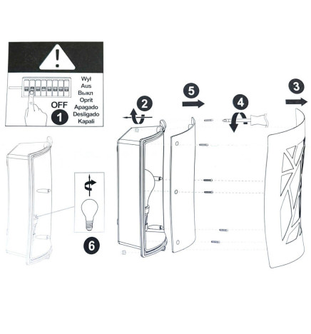 Wandleuchte Außen LED CAEN E27  IP44