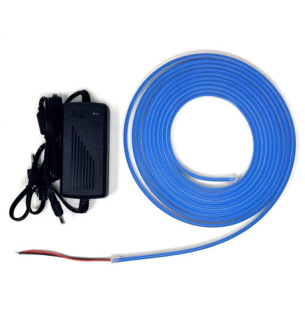 Pack striscia Neon Rosso LED 6mm 12V + Alimentatore