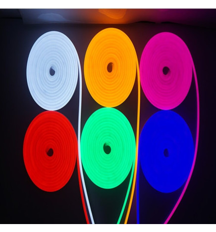 Pack Grønn 6000K Neon LED 6mm 12V + Strømforsyning