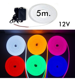 Pack Grön 6000K Neon LED 6mm 12V + Strömförsörjning