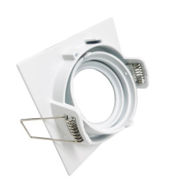 Aro cuadrado Orientable para dicroica LED GU10  MR16 - Aluminio