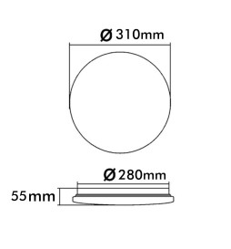 18W WiFi SMART RGB + CCT LED taklampe - kan dimmes