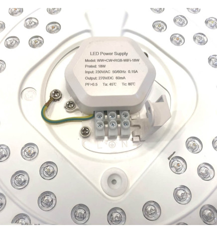 LED-kattovalaisin 18W WiFi SMART RGB+CCT - Himmennettävä