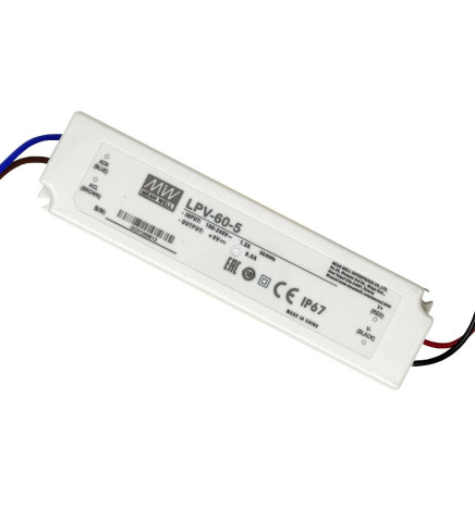 Fonte de alimentação PROFISSIONAL 5V 40W 8A - ECOLED - IP67 - TÜV