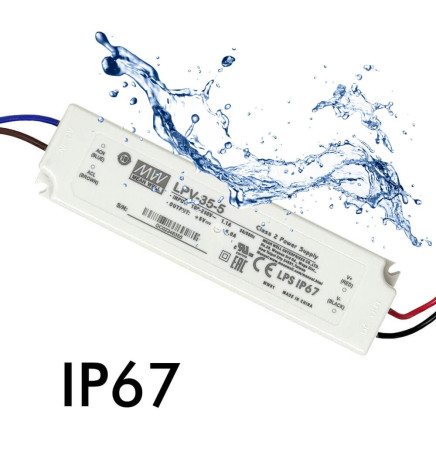 Fuente Alimentación PROFESIONAL 5V 25W 5A - MEAN WELL - IP67 - TÜV