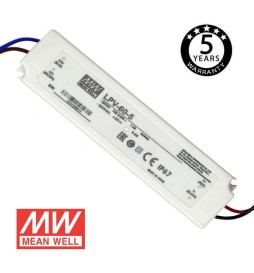 Virtalähde - Ammattimainen 5V 40W 8A - MEAN WELL - IP67 - TÜV