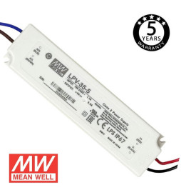 Fonte de alimentação PROFISSIONAL 5V 25W 5A - MEAN WELL - IP67 - TÜV