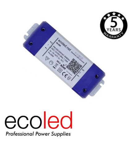 Power supply  PROFESSIONAL 12V 20W - ECOLED - IP20 - TÜV