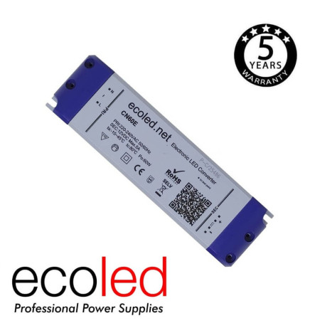 FAGLIG 12V 60W strømforsyning - ECOLED - IP20 - TÜV