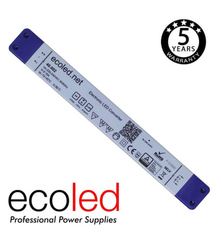 Fonte de alimentação PROFISSIONAL SLIM 24V 30W - ECOLED - IP20 - TÜV