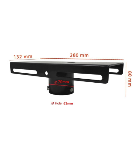 Supporto per 1 o 2 faretti per colonna di illuminazione pubblica