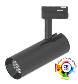 LED-kiskovalaisin 30W BERNA musta kromi yksivaiheinen DOB-ohjain