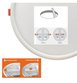 LED-pyöreä alasvalo - 20W - SÄÄDETTÄVÄ - OSRAM CHIP DURIS E 2835