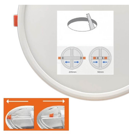 LED slim  Panel 20W -  ADJUSTABLE - OSRAM Chip