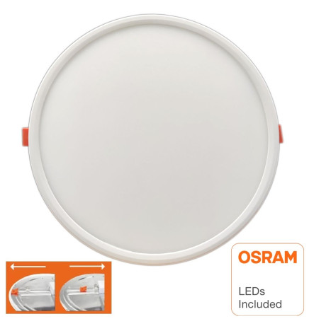 Placa Slim LED Circular Downlight 20W AJUSTABLE OSRAM Chip