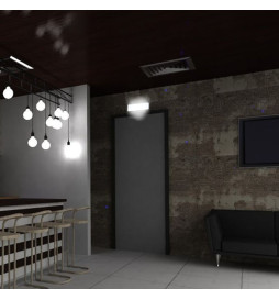 LED nødlys 4W + taksett + permanent lys alternativ - IP65