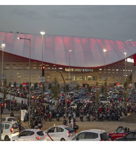 Supporto per 1, 2 o 3 faretti per colonna di illuminazione pubblica