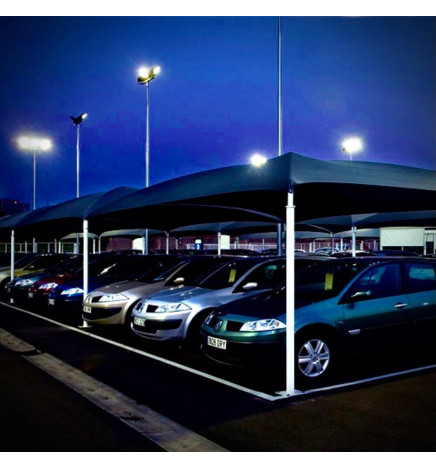 Supporto per 1 o 2 faretti per colonna di illuminazione pubblica