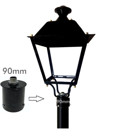 Coupling support for LED street lamp - 90mm