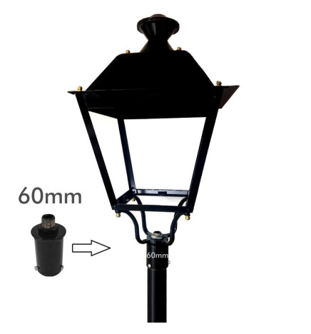 Coupling support for LED street lamp - 60mm