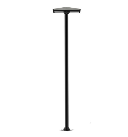 Supporto per 1, 2 o 3 faretti per colonna di illuminazione pubblica