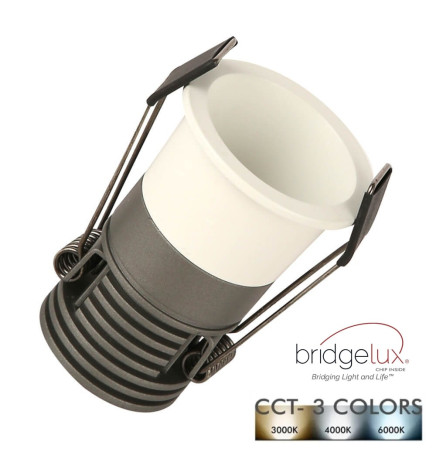 Faretto Downlight LED da incasso 5W  Bridgelux Chip  -  40° - UGR11